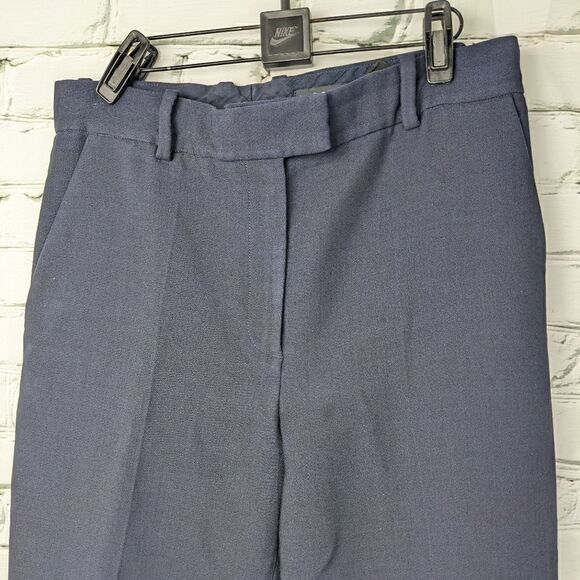 COS women's wool trousers navy blue straight leg US 8 - Picture 5 of 8